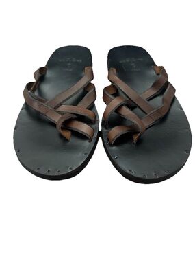 Polo Ralph Lauren Men's Leather Greek Style Sandals Brown Strappy Size 10.5M